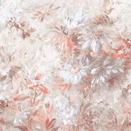 Фреска панно с крупными полевыми цветами "Flower Symphony" арт.ETD8 003, из коллекции Etude, фабрики Loymina, заказать в интернет-магазине, обои для спальни